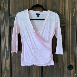 Light pink top size small with 3/4 length sleeves